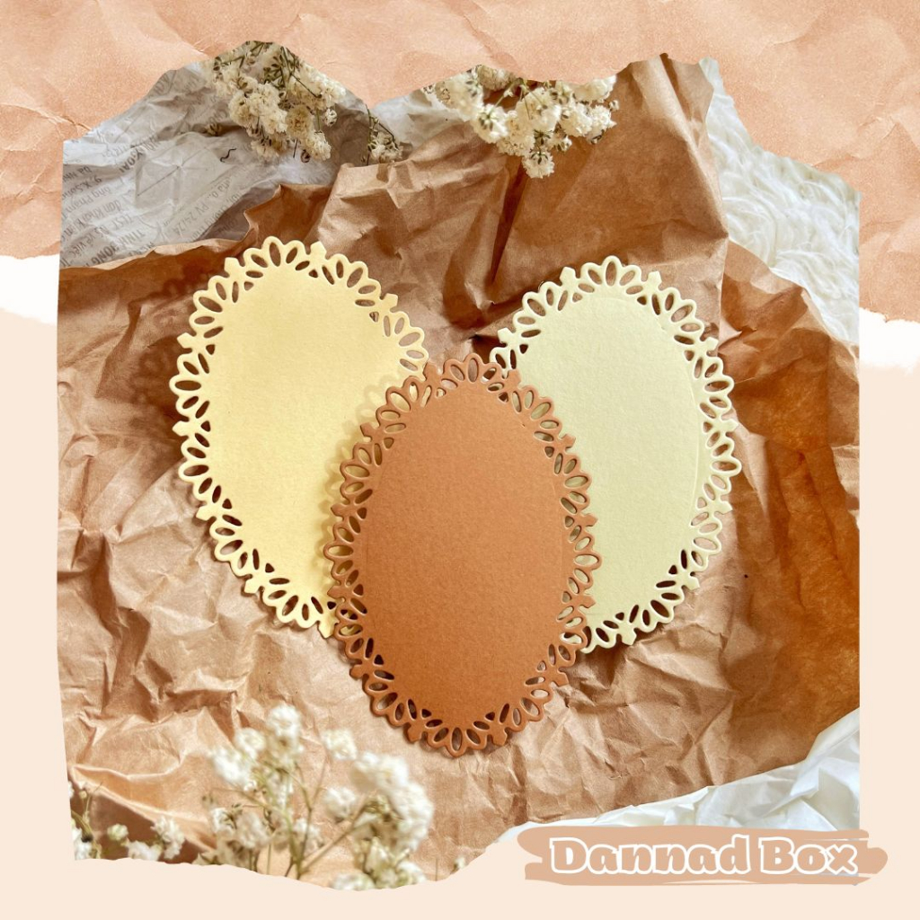 Set 5 Mẫu Diecut Paper Cutting Khung Oval