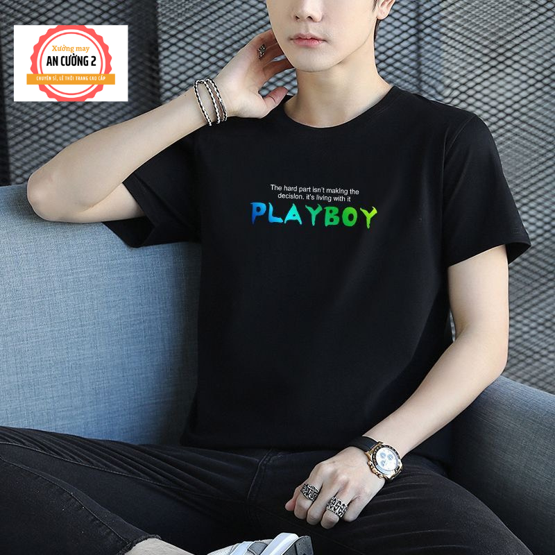 Áo thun nam, áo phông nam tay ngắn cổ tròn chất cotton, dày dặn thoáng mát  ATC18 - Xưởng may An Cường 2