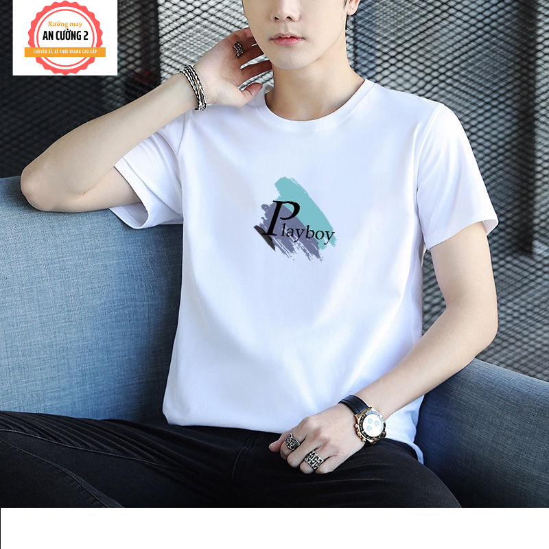 Áo thun nam, áo phông nam tay ngắn cổ tròn chất cotton, dày dặn thoáng mát  ATC18 - Xưởng may An Cường 2