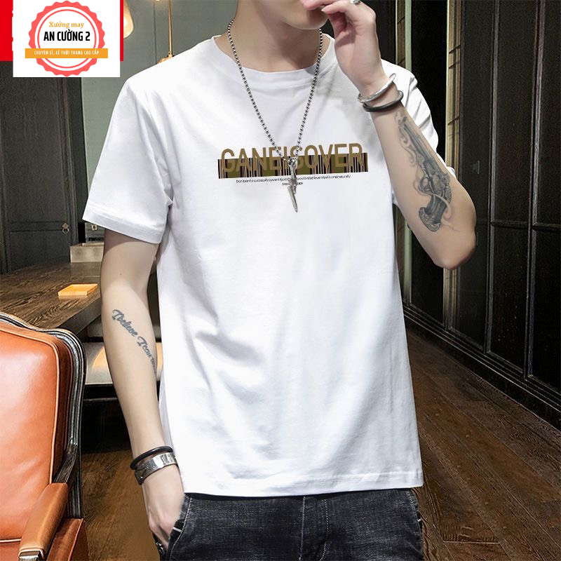 Áo thun nam, áo phông nam tay ngắn cổ tròn chất cotton, dày dặn thoáng mát  ATC20 - Xưởng may An Cường 2