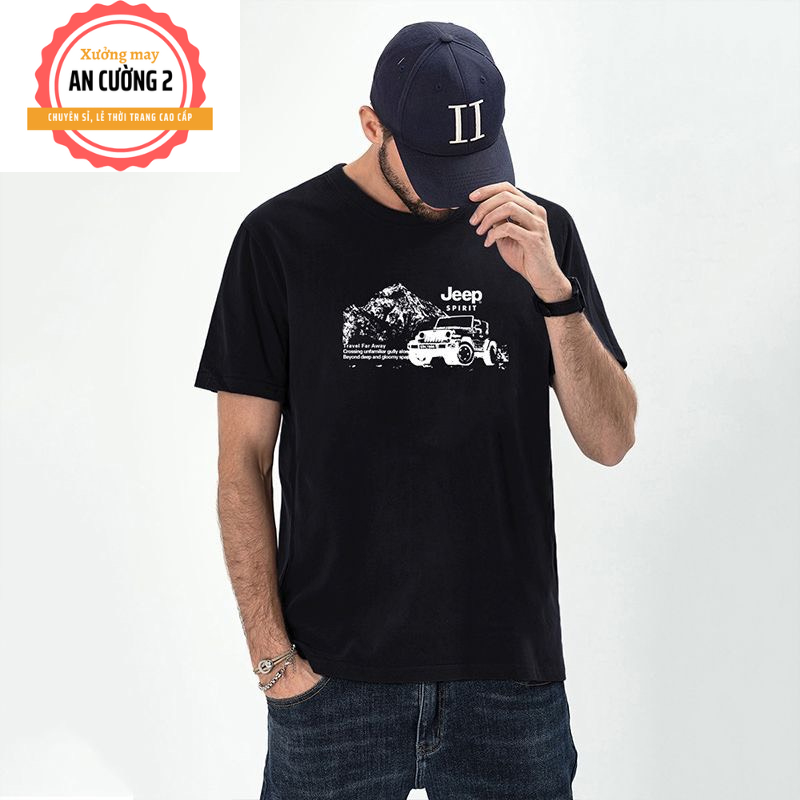 Áo thun nam, áo phông nam tay ngắn cổ tròn chất cotton, dày dặn thoáng mát  ATC20 - Xưởng may An Cường 2