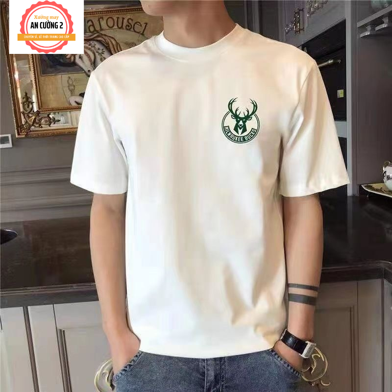 Áo thun nam, áo phông nam tay ngắn cổ tròn chất cotton, dày dặn thoáng mát  ATC20 - Xưởng may An Cường 2