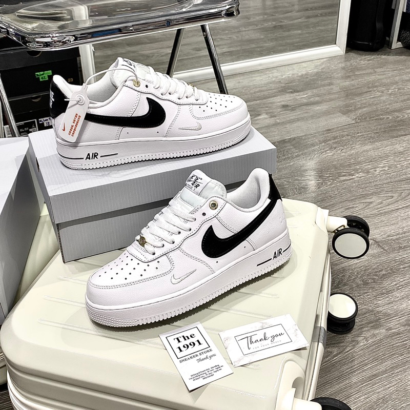Giày AF1 Swoosh Black White (Trắng móc đen) || Hàng High Quality - The 1991 Sneaker