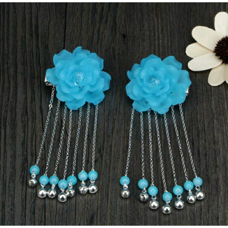 Đôi hoa cài mấn hầu đồng cài tóc