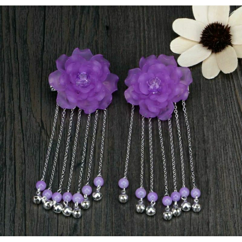 Đôi hoa cài mấn hầu đồng cài tóc