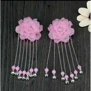 Đôi hoa cài mấn hầu đồng cài tóc 5x10cm