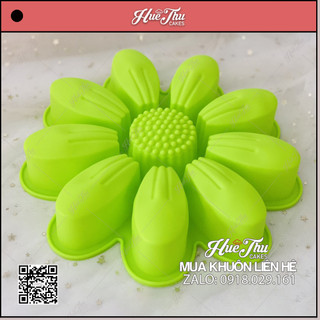 Khuôn silicon hoa Hướng Dương 25cm làm bánh rau câu 3D 4D mâm cúng