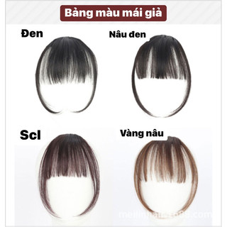 Tóc mái giả tơ nhân tạo chịu nhiệt 120-140 gội sấy được cái