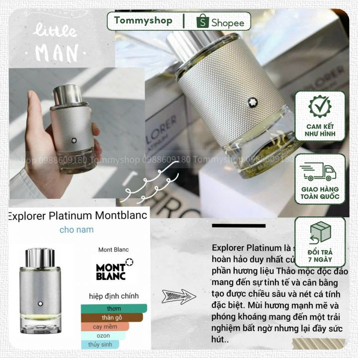 10ML | Nước hoa nam Mont Blanc Explorer Platinum