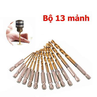 Bộ 13 mũi khoan sắt - mũi khoan đa năng, mũi khoan dùng cho các loại máy khoan pin, máy khoan cầm tay, máy khoan mini