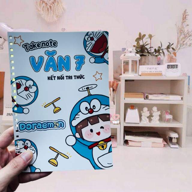 Sổ tay takenote Văn 7 đủ 3 chương trình mới nhất lò xo TẶNG STICKER CUTE VÀ NHÃN VỞ