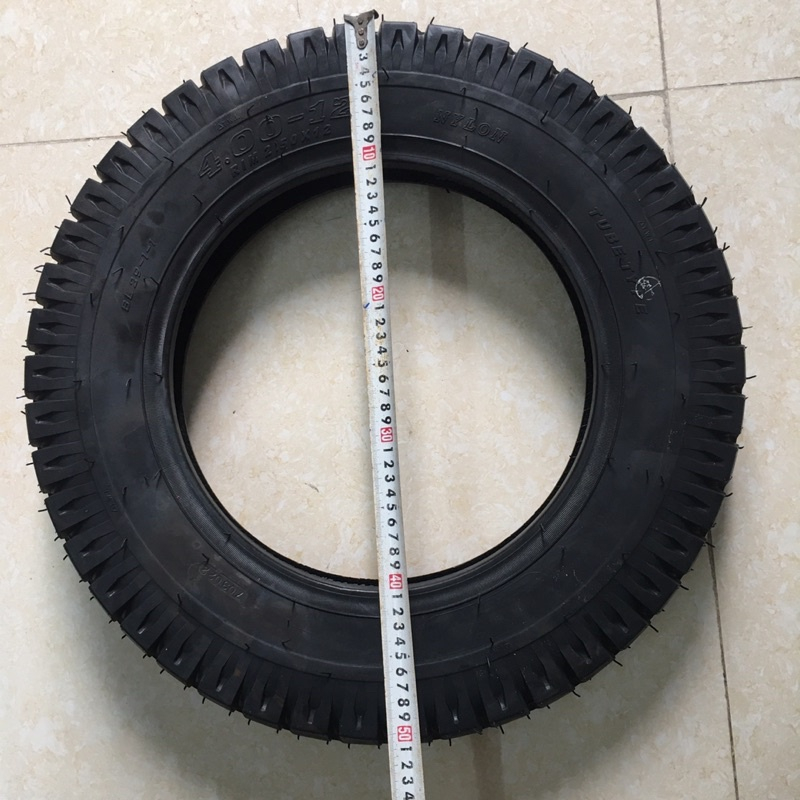 Lốp 400-12 hàng Trung Quốc vỏ vàng loại đẹp cho xe 3-4 bánh