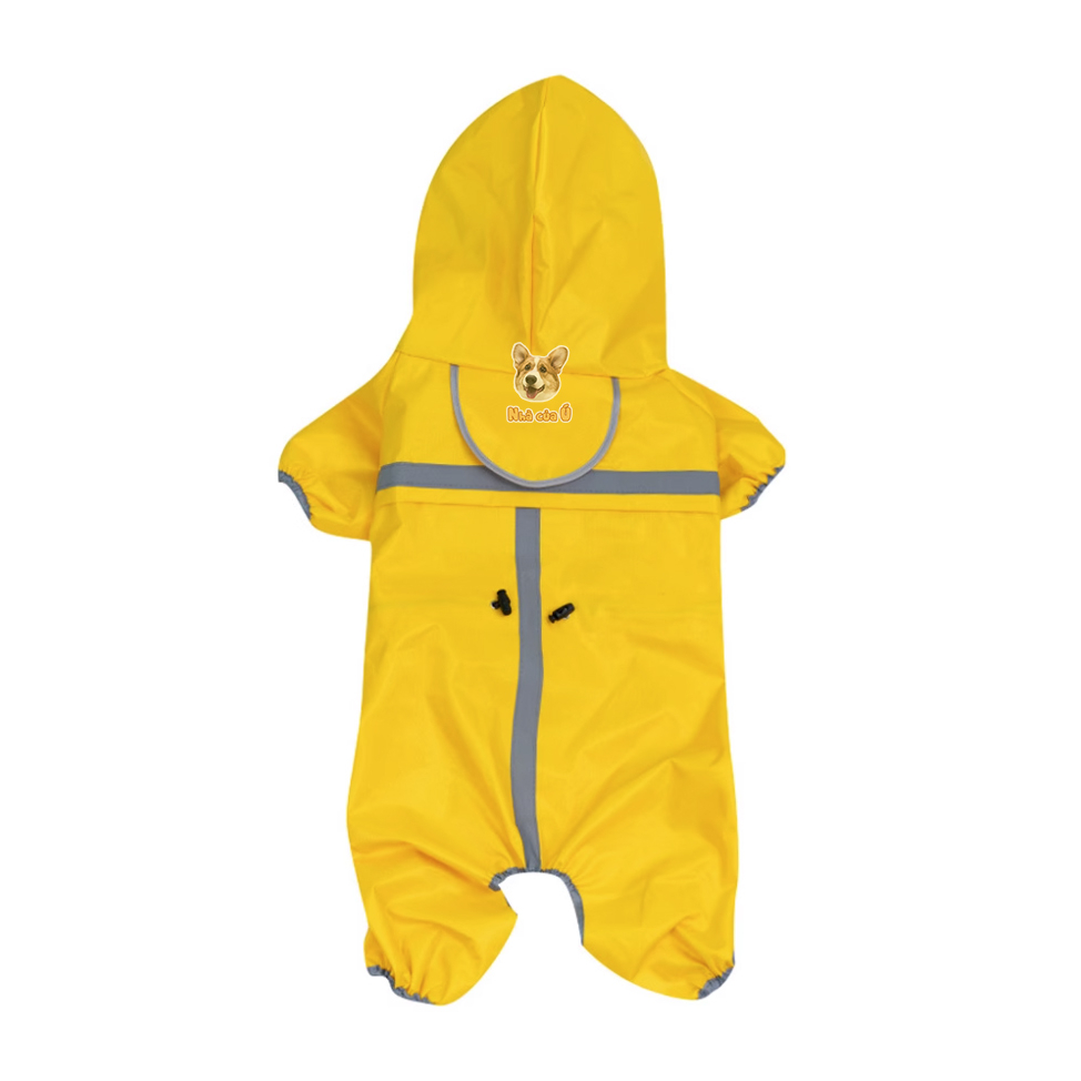 Áo mưa cho Corgi Nhà của Ú - Áo Mưa 2 lớp chống nước cỡ vừa cho chó to, Samoyed, Golden màu vàng