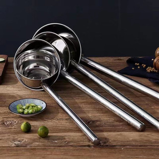 Gáo múc súp - nước lèo - nước lẩu bằng inox 201 thể tích gáo 2l, cán dài 35cm