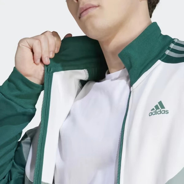 Áo Khoác Thể thao Ttrang.Colorblock Track Jacket Green Chính hãng Chất liệu Polyester co giản thiết kế cổ đứng