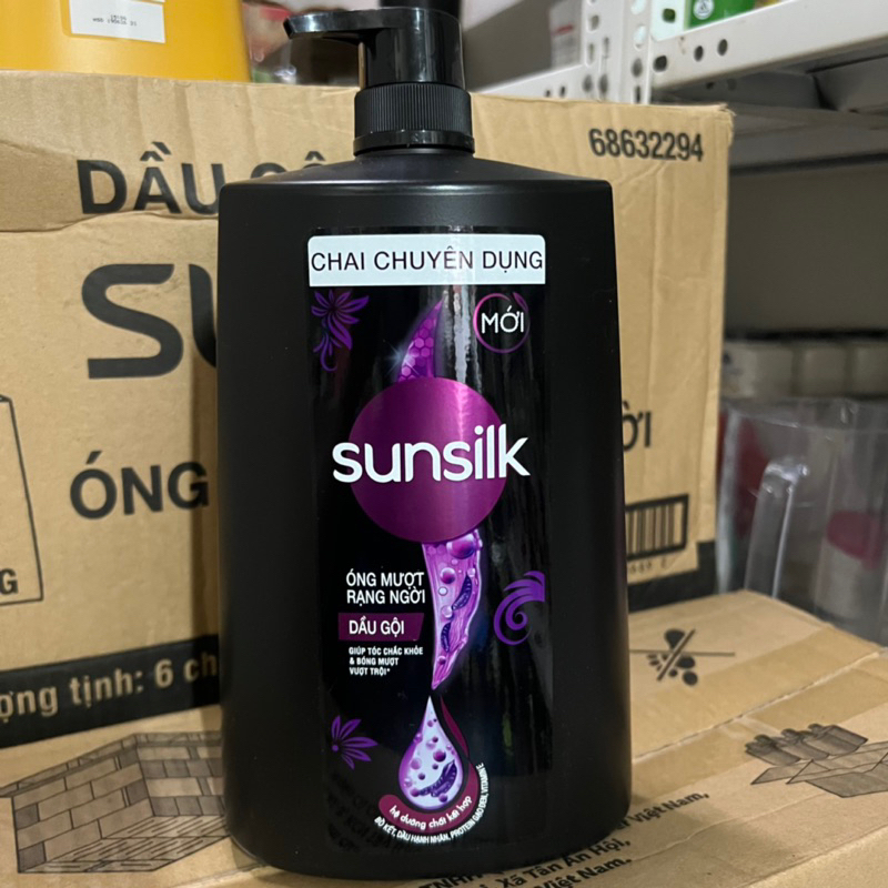 DẦU GỘI SUNSILK chai to 1,4kg có 2 mầu vàng và đen