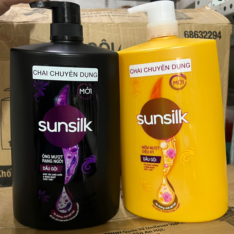 DẦU GỘI SUNSILK chai to 1,4kg có 2 mầu vàng và đen