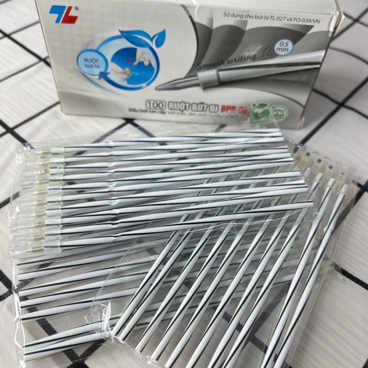 Ruột Bút Bi Thiên Long BPR-06 - Ruột Bi Thay Thế 0.5mm - Sử Dụng Cho Bút Bi Thiên Long - 2 Màu Xanh, Đen