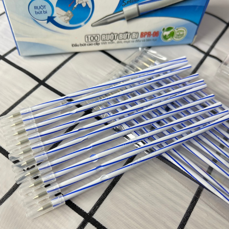 Ruột Bút Bi Thiên Long BPR-06 - Ruột Bi Thay Thế 0.5mm - Sử Dụng Cho Bút Bi Thiên Long - 2 Màu Xanh, Đen
