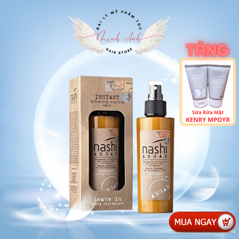 Xả khô Nashi Instant Mask Styling 150ML dưỡng mềm, bóng, phục hồi, dưỡng ẩm cho tóc Minh Anh Hair Store