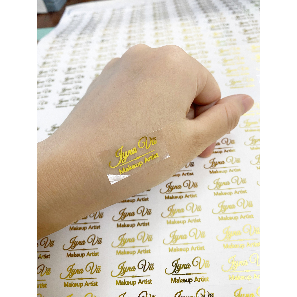 TEM TRONG ÉP NHŨ VÀNG DÁN MẶT SPA, THẨM MỸ VIỆN IN THEO YÊU CẦU