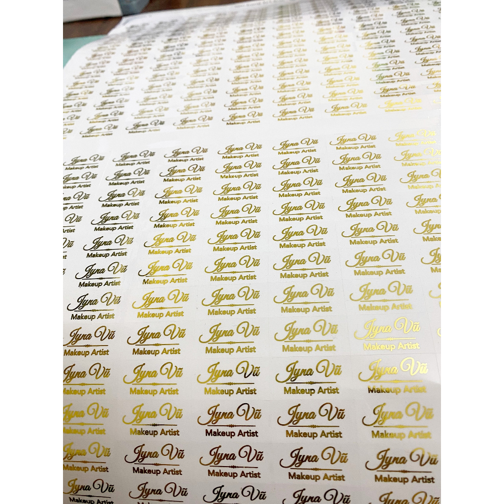 TEM TRONG ÉP NHŨ VÀNG DÁN MẶT SPA, THẨM MỸ VIỆN IN THEO YÊU CẦU