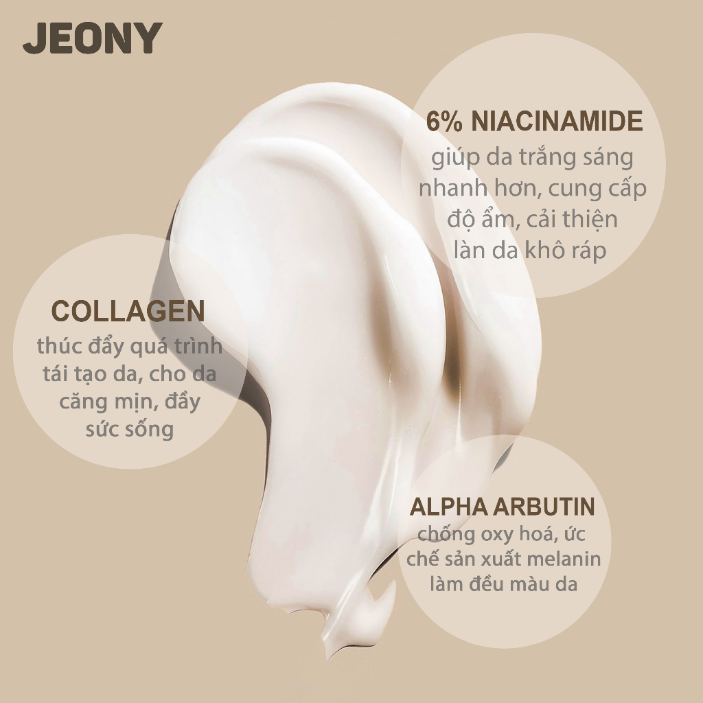 J05 Combo 2 Kem body trắng da Jeony - kem body dưỡng trắng giúp làm sáng da, giúp da sáng mịn, đều màu, làm mờ vết thâm