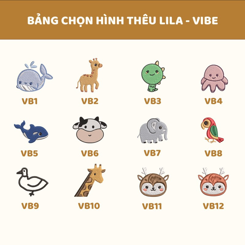 Thêu thêm hình có sẵn