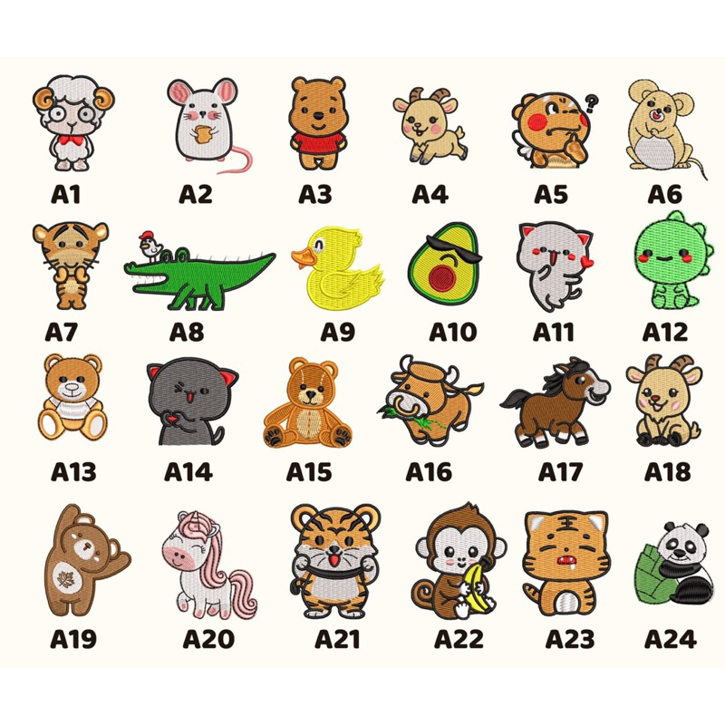 Thêu thêm hình có sẵn