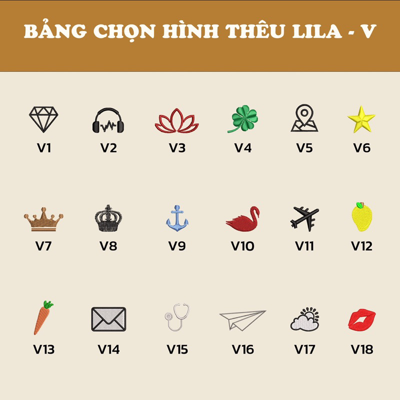 Thêu thêm hình có sẵn