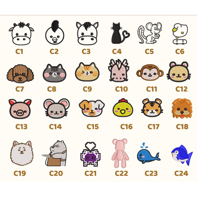 Thêu thêm hình có sẵn