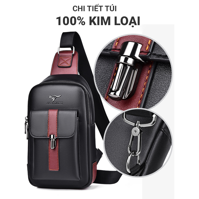 Túi đeo chéo nam da CXA GoldenS cao cấp thiết kế tối giản sang trọng phong cách châu Âu