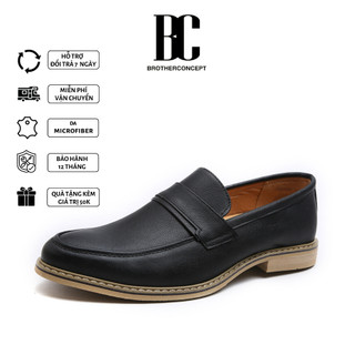 Giày Lười  Nam, Giày Không Dây Cao Cấp - Loafer No.5 Black - Đế Gỗ, Thoáng Khí, Da Mềm - BRC021810