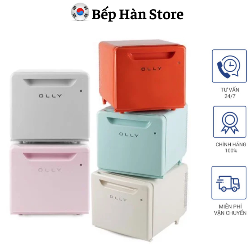 Tủ Lạnh Mini OLLY, Tủ Lạnh Đựng Mỹ Phẩm, Tủ Lạnh Ô Tô, Đựng Đồ Dùng Cá Nhân, Dung Tích 24L, Nội Địa Hàn, BH 12 Tháng
