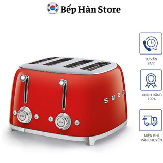 Máy nướng bánh mì sandwich 4 ngăn smeg tsf03rdeu, chất liệu thép không gỉ, nhập đức, bh 12 tháng, bephan_19