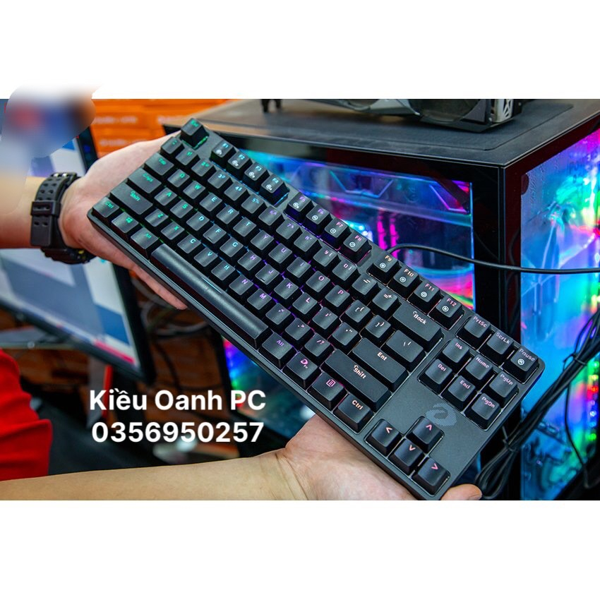 Bàn phím cơ Dareu EK87 Black Đen / Hồng Pink