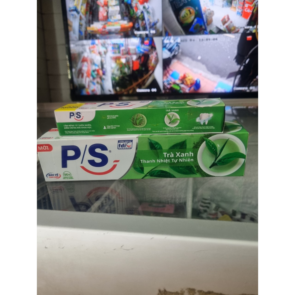 Kem đánh răng P/S Trà Xanh hộp 180g HSD: T6/2025 Mua 1h tặng 1h 50g