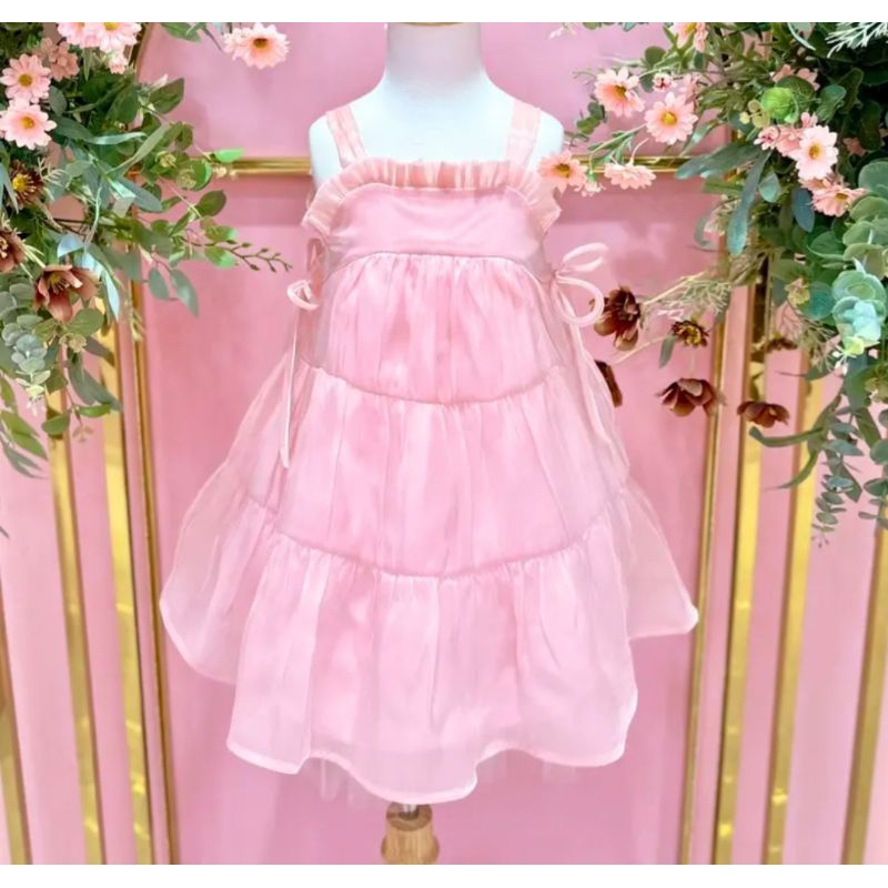 ĐẦM ĐI TIỆC VÁY VOAN TƠ CÔNG CHÚA DỄ THƯƠNG HAIVANCO bé gái 10 đến 40 kg mềm mại và thoáng mát đi học đi chơi đều đẹp