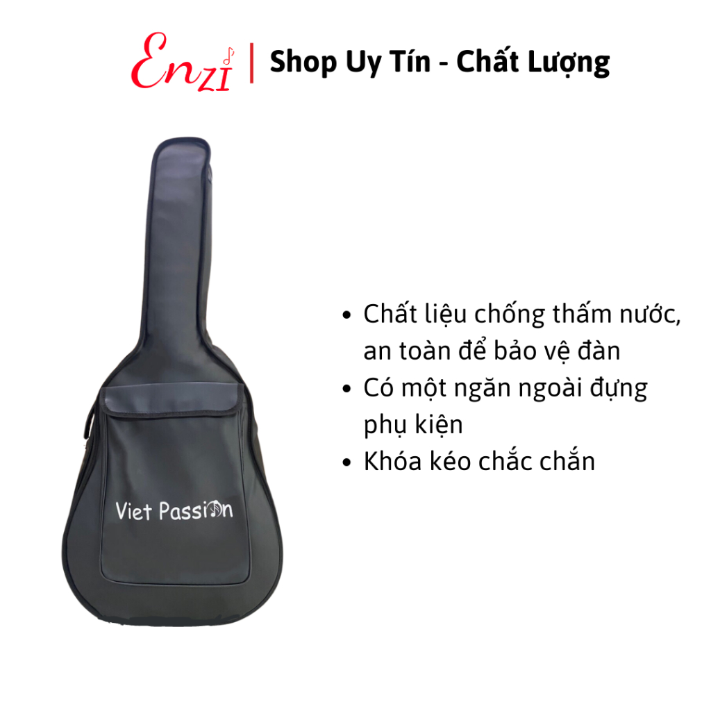 Bao đàn guitar 3 lớp bao da guitar chất lượng dày dặn Enzi