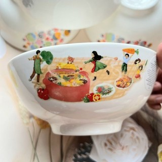 Tô sứ loe 7inch 18cm họa tiết tráng men cao cấp, tô bún , tô phở