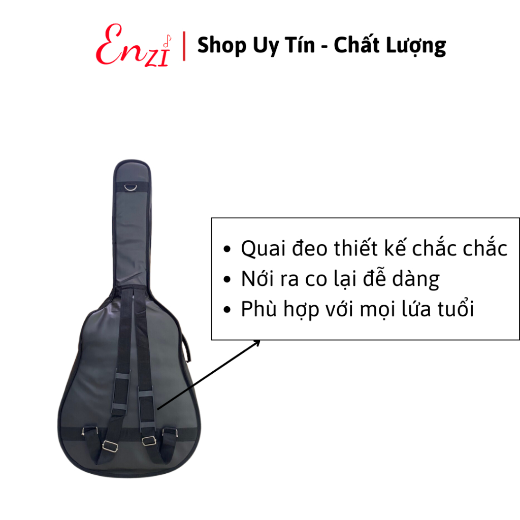 Bao đàn guitar acoustic classic cho đàn mini 3/4 và 1/2 vài dù bền đẹp Enzi