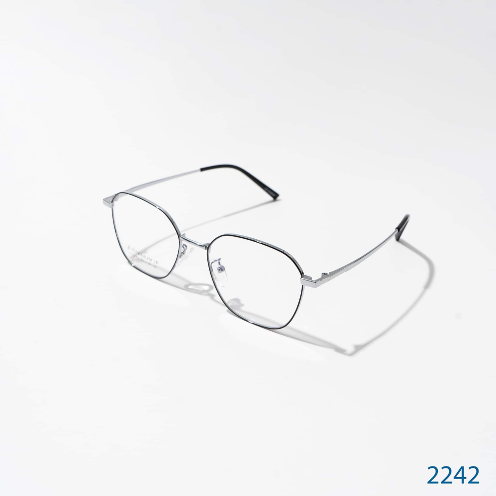 Gọng kính đa giác nữ LILYEYEWEAR càng kính nhẹ nhàng thanh mảnh màu sắc thời trang 2242