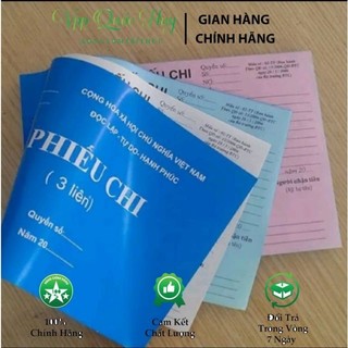 Phiếu Thu / Chi 2 liên - 3 liên A5 16x20cm mẫu số 01 TT ban hành thông tư số 200/2014/TT-BTC ngày 22/12/2014 của BTC