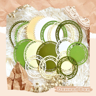 Set 5 Khung Tròn Diecut Paper Cutting Trang Trí Scrapbook