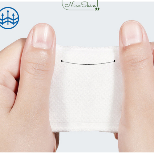 Bông tẩy trang Holdhome 100% cotton - Túi 222 miếng có dây rút, bông đắp toner, sợi dai, mềm mịn, chính hãng