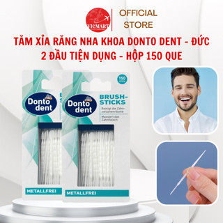 Tăm xỉa răng nha khoa Dontodent 2 đầu tiện dụng 150 tăm - Nội địa Đức