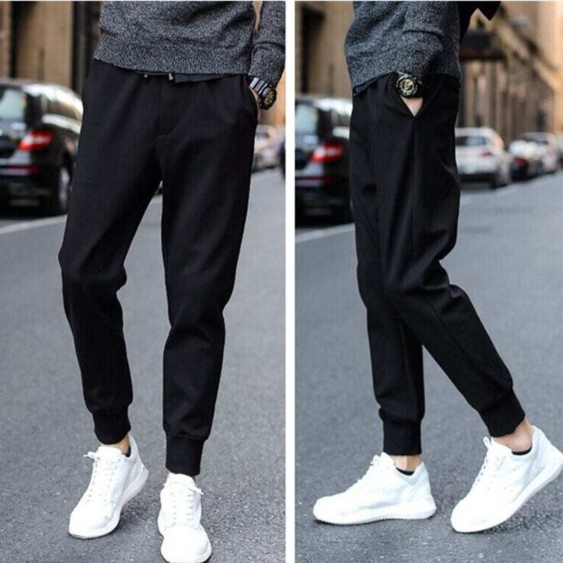 Quần jogger nam nữ_ Quần thể thao nam vải thun Poly co giãn phong cách Hàn Quốc