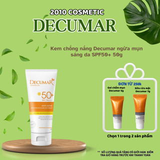 Kem chống nắng decumar ngừa mụn sáng da spf50+ 50g - 2010 cosmetics