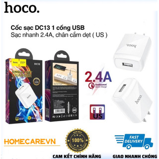 Củ sạc hoco dc13-1 cổng usb sạc 2.4a -cao cấp- bh chính hãng