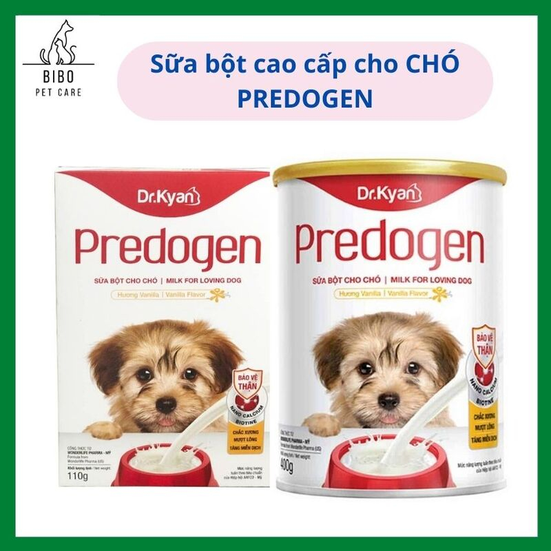 Sữa bột dinh dưỡng cho chó đang mang thai cho con bú và chó con Predogen Dr.Kyan hộp 110g